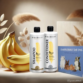 Pack Shampoing & Après-Shampoing Banane - Chiens & Chats - ISB Traditional