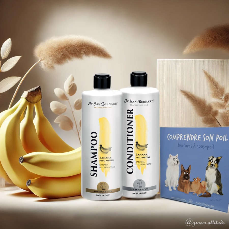 Pack Shampoing & Après-Shampoing Banane - Chiens & Chats - ISB Traditional