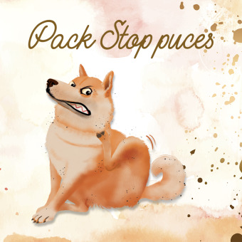 Pack Stop Puces et Parasites - Chiens et Chats - Certfié Safe Pet Cosmetic